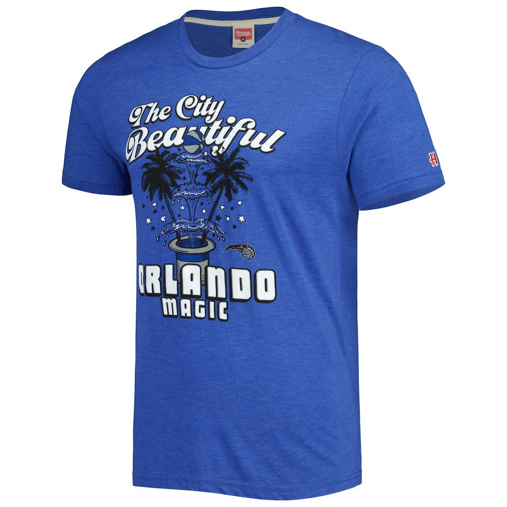 Orlando Magic Homage Unisex Hometown Hyper Local Tri-Blend T-Shirt Royal
