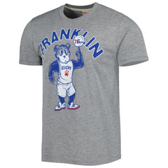 Philadelphia 76ers Homage Unisex Team Mascot Tri-Blend T-Shirt Heather Gray