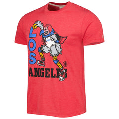 LA Clippers Homage Unisex Team Mascot Tri-Blend T-Shirt Red