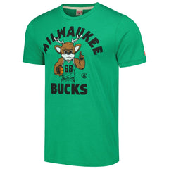 Milwaukee Bucks Homage Unisex Team Mascot Tri-Blend T-Shirt Green
