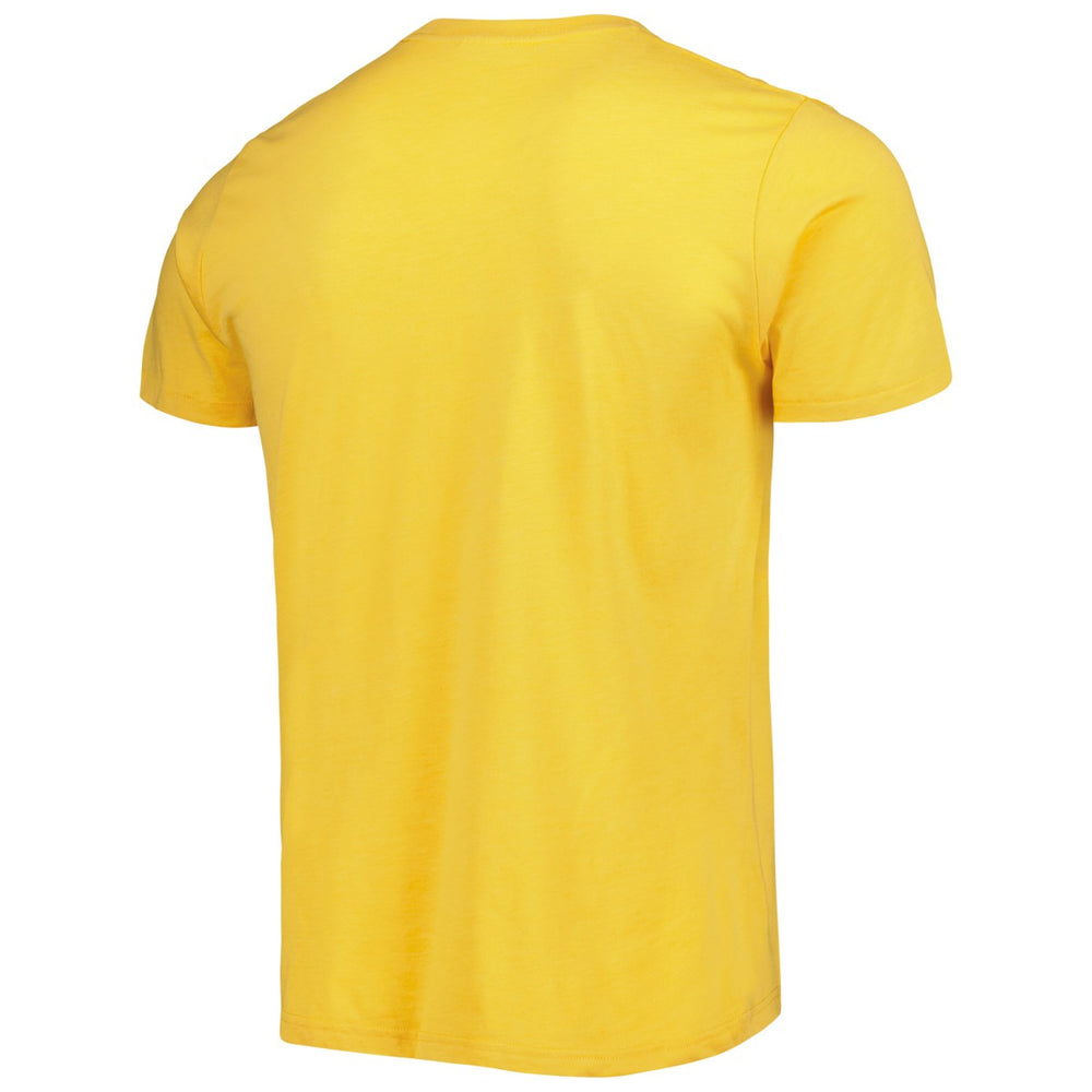 Utah Jazz Homage Unisex Team Mascot Tri-Blend T-Shirt Gold