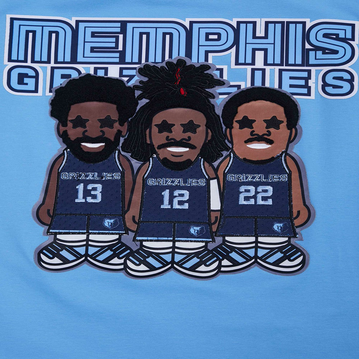 Jaren Jackson Jr., Ja Morant, Desmond Bane Memphis Grizzlies Pro Standard Multi Lineup T-Shirt Light Blue