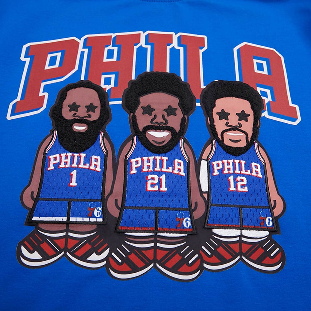 Joel Embiid, Tobias Harris, James Harden Philadelphia 76ers Pro Standard Multi Lineup T-Shirt Royal