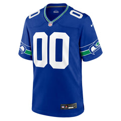 Seattle Seahawks Throwback Custom Jersey - Royal - Nike