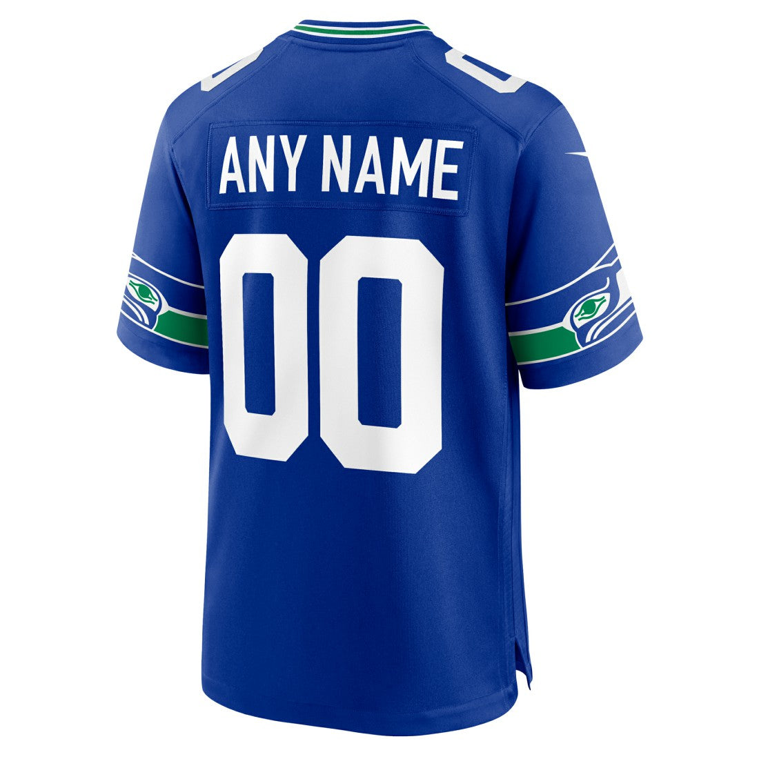 Seattle Seahawks Throwback Custom Jersey - Royal - Nike