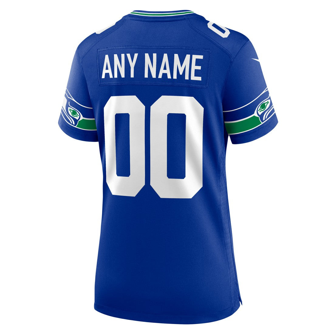 Seattle Seahawks Women's Throwback Custom Jersey - Royal - Nike