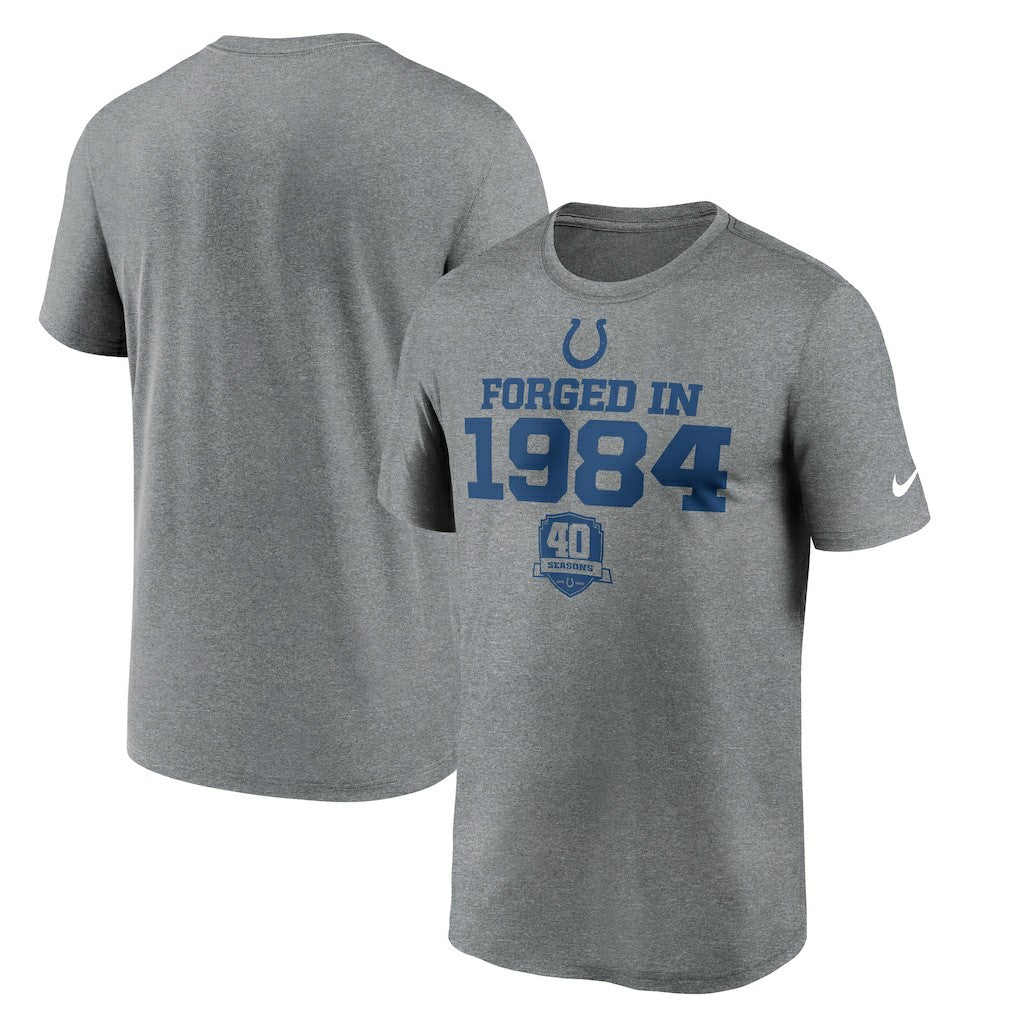 Indianapolis Colts 40th Anniversary Legend Performance T-Shirt - Heather Gray - Nike