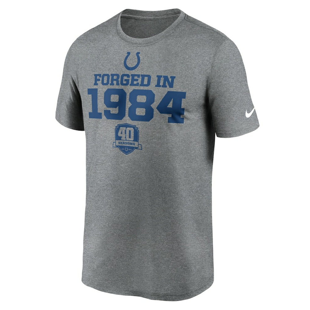 Indianapolis Colts 40th Anniversary Legend Performance T-Shirt - Heather Gray - Nike