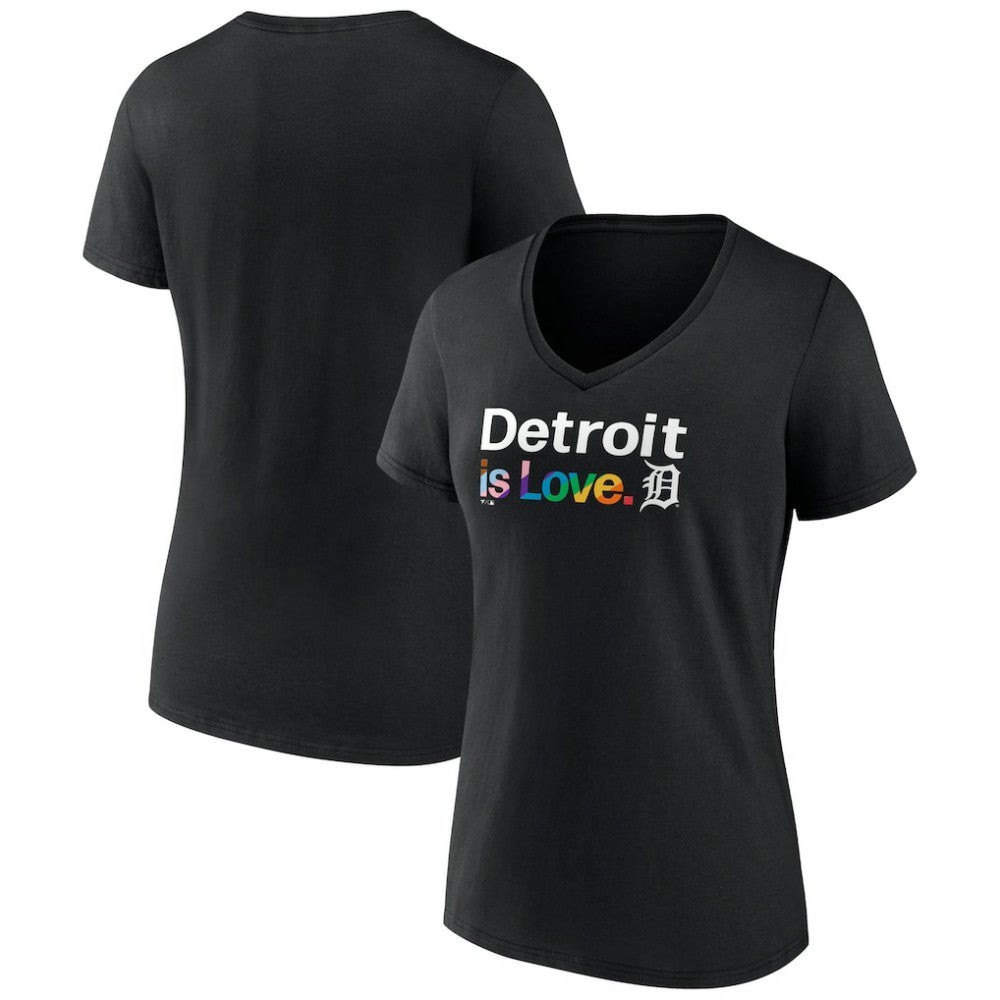 Detroit Tigers Women's City Pride V-Neck T-Shirt Outlet