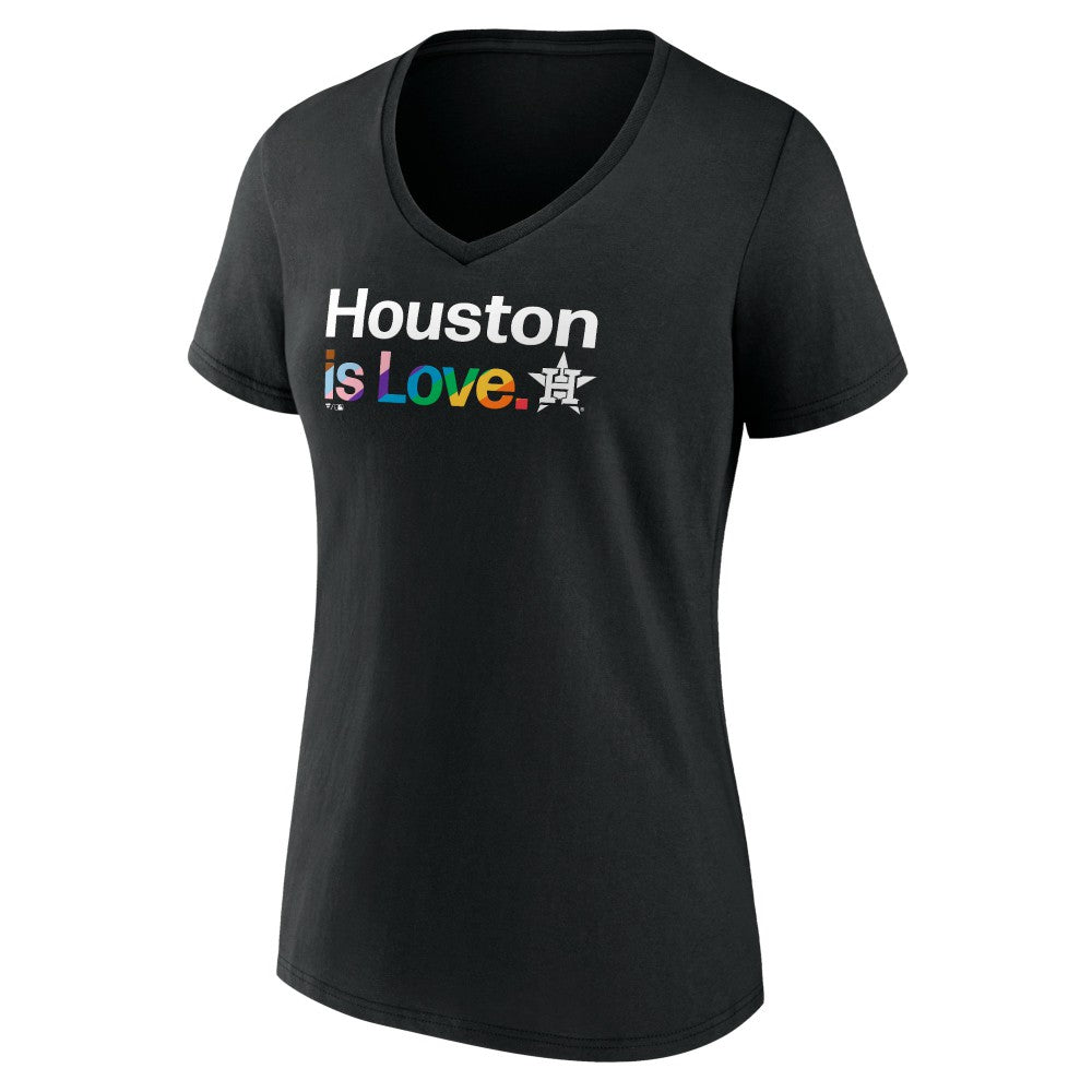 Houston Astros Women's City Pride V-Neck T-Shirt Outlet