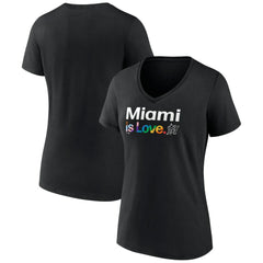 Miami Marlins Women's City Pride V-Neck T-Shirt Discount