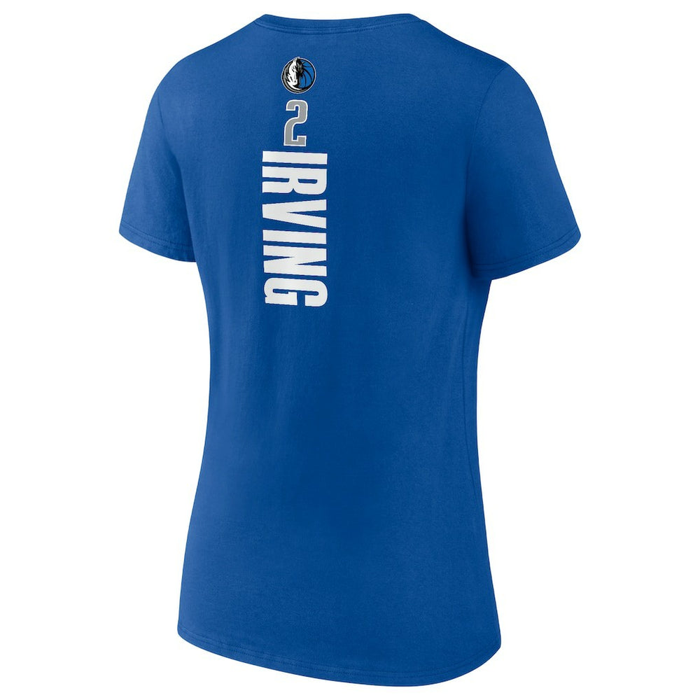 Kyrie Irving Dallas Mavericks Women's Playmaker Name & Number V-Neck T-Shirt Royal