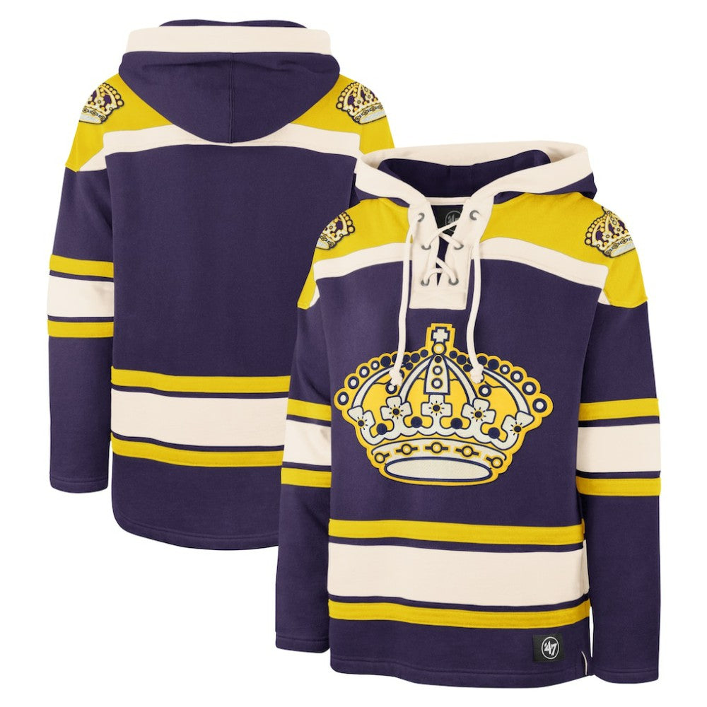 Los Angeles Kings '47 Superior Lacer Hoodie - Purple | 47 brand on sale