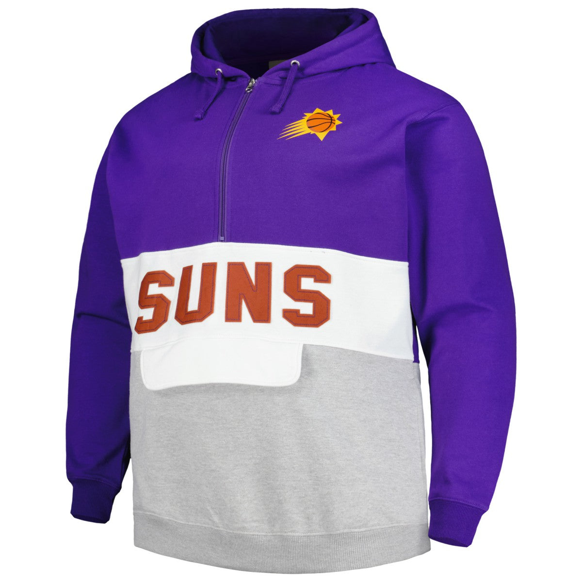 Fanatics Phoenix Suns Big & Tall Anorak Half-Zip Hoodie Purple