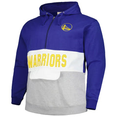 Fanatics Golden State Warriors Big & Tall Anorak Half-Zip Hoodie Royal