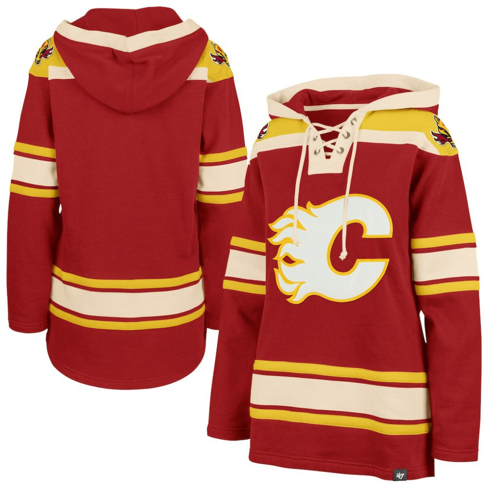 Calgary Flames '47 Women's Superior Lacer Pullover Hoodie - Red | 47 brand sale