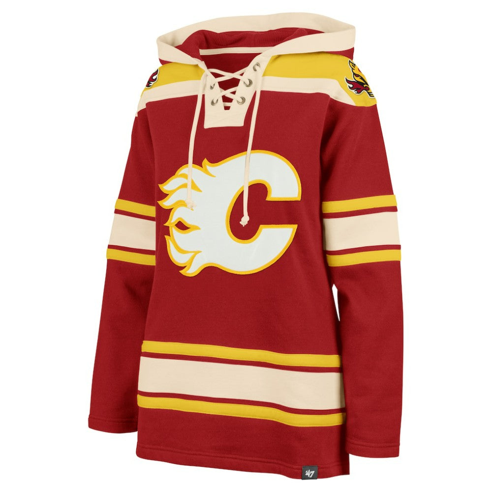 Calgary Flames '47 Women's Superior Lacer Pullover Hoodie - Red | 47 brand sale