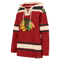 Chicago Blackhawks '47 Women's Superior Lacer Pullover Hoodie - Red | 47 brand on sale