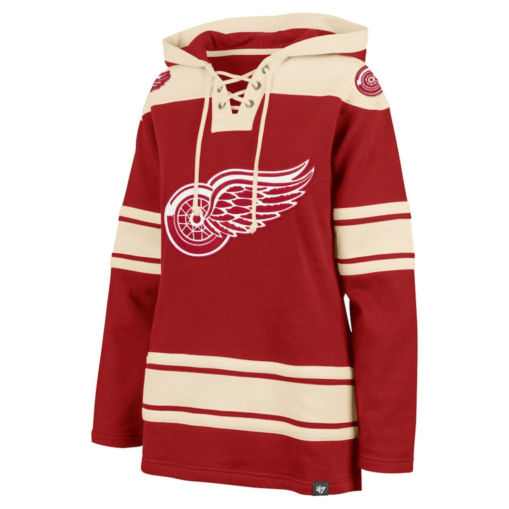 Detroit Red Wings '47 Women's Superior Lacer Pullover Hoodie - Red | 47 brand on sale