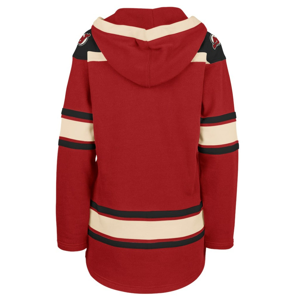 New Jersey Devils '47 Women's Superior Lacer Pullover Hoodie - Red | 47 brand Clearance