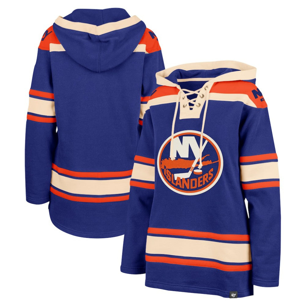 New York Islanders '47 Women's Superior Lacer Pullover Hoodie - Royal | 47 brand discount
