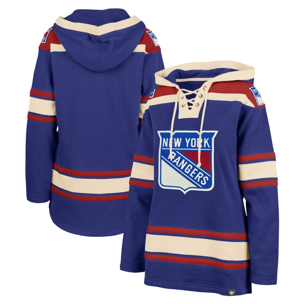 New York Rangers '47 Women's Superior Lacer Pullover Hoodie - Blue | 47 brand online