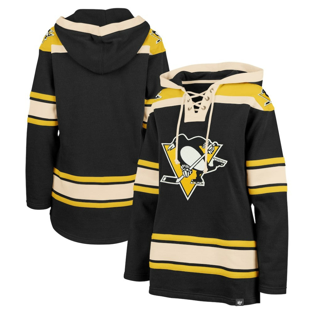 Pittsburgh Penguins '47 Women's Superior Lacer Pullover Hoodie - Black | 47 brand online