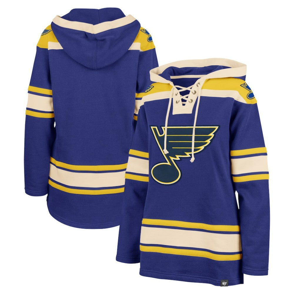 St. Louis Blues '47 Women's Superior Lacer Pullover Hoodie - Blue | 47 brand Lifestyle