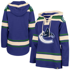 Vancouver Canucks '47 Women's Superior Lacer Pullover Hoodie - Blue | 47 brand Clearance