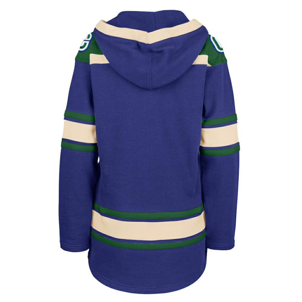 Vancouver Canucks '47 Women's Superior Lacer Pullover Hoodie - Blue | 47 brand Clearance