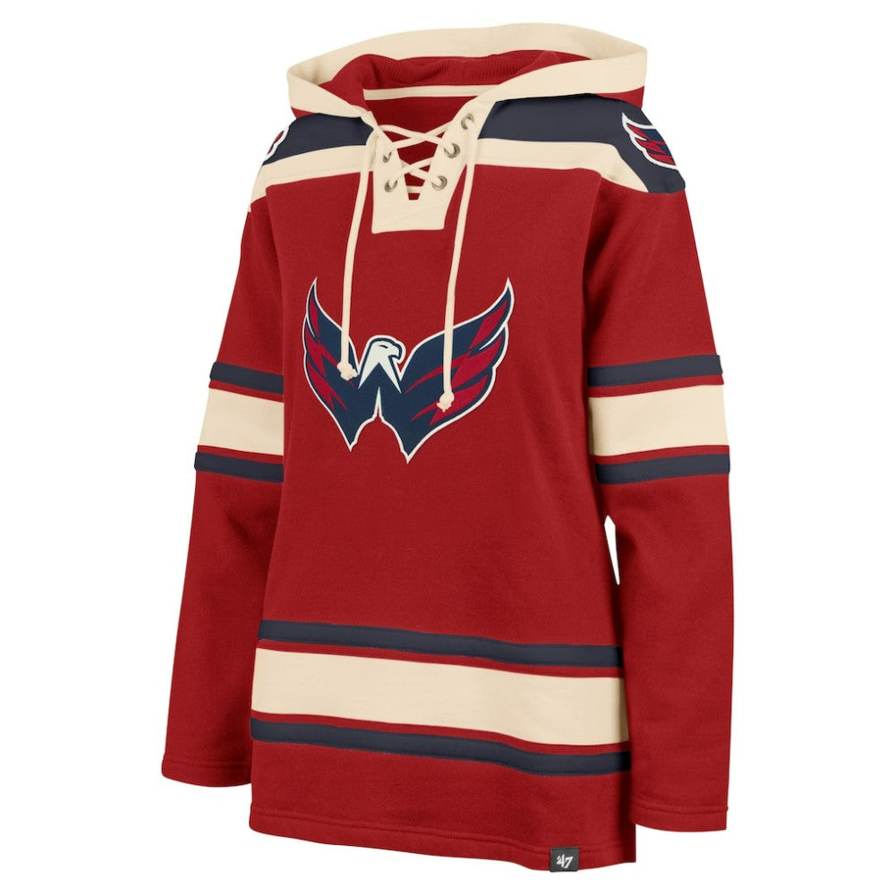 Washington Capitals '47 Women's Superior Lacer Pullover Hoodie - Red | 47 brand Clearance