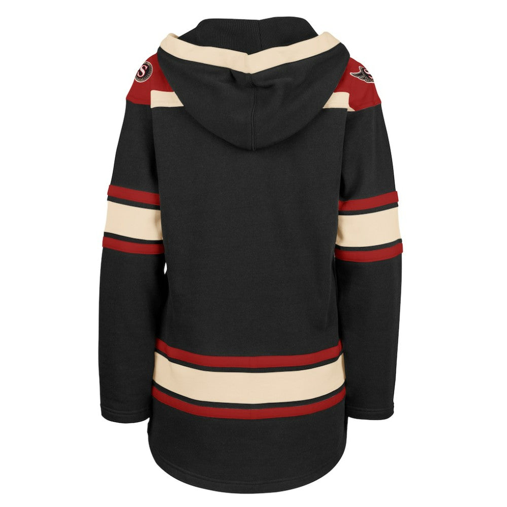 Ottawa Senators '47 Women's Superior Lacer Pullover Hoodie - Black | 47 brand Lifestyle