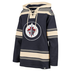 Winnipeg Jets '47 Women's Superior Lacer Pullover Hoodie - Navy | 47 brand near me