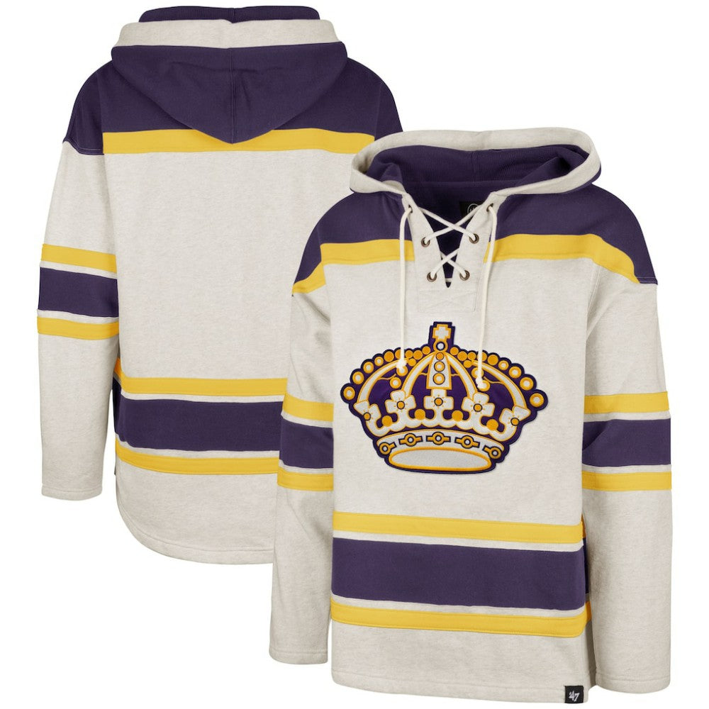 Los Angeles Kings '47 Rockaway Lacer Pullover Hoodie - Oatmeal | 47 brand online