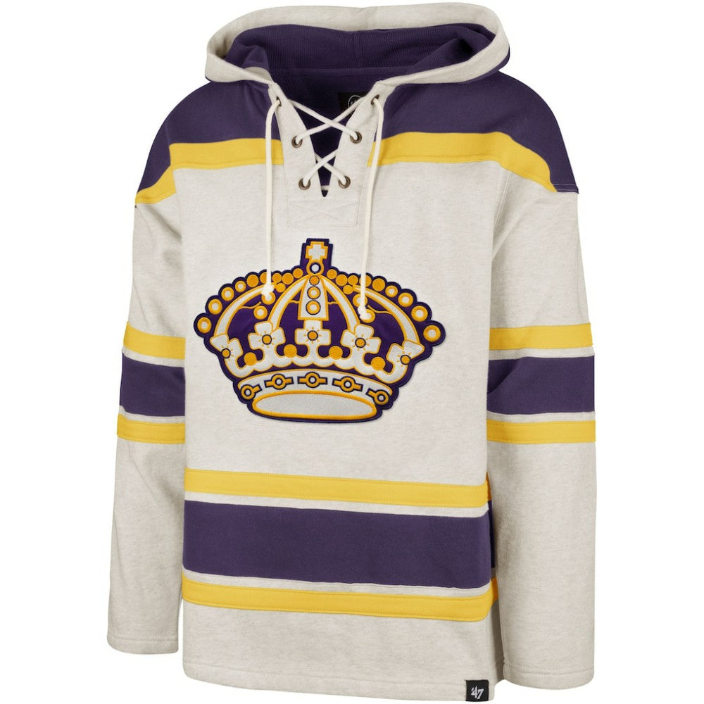 Los Angeles Kings '47 Rockaway Lacer Pullover Hoodie - Oatmeal | 47 brand online