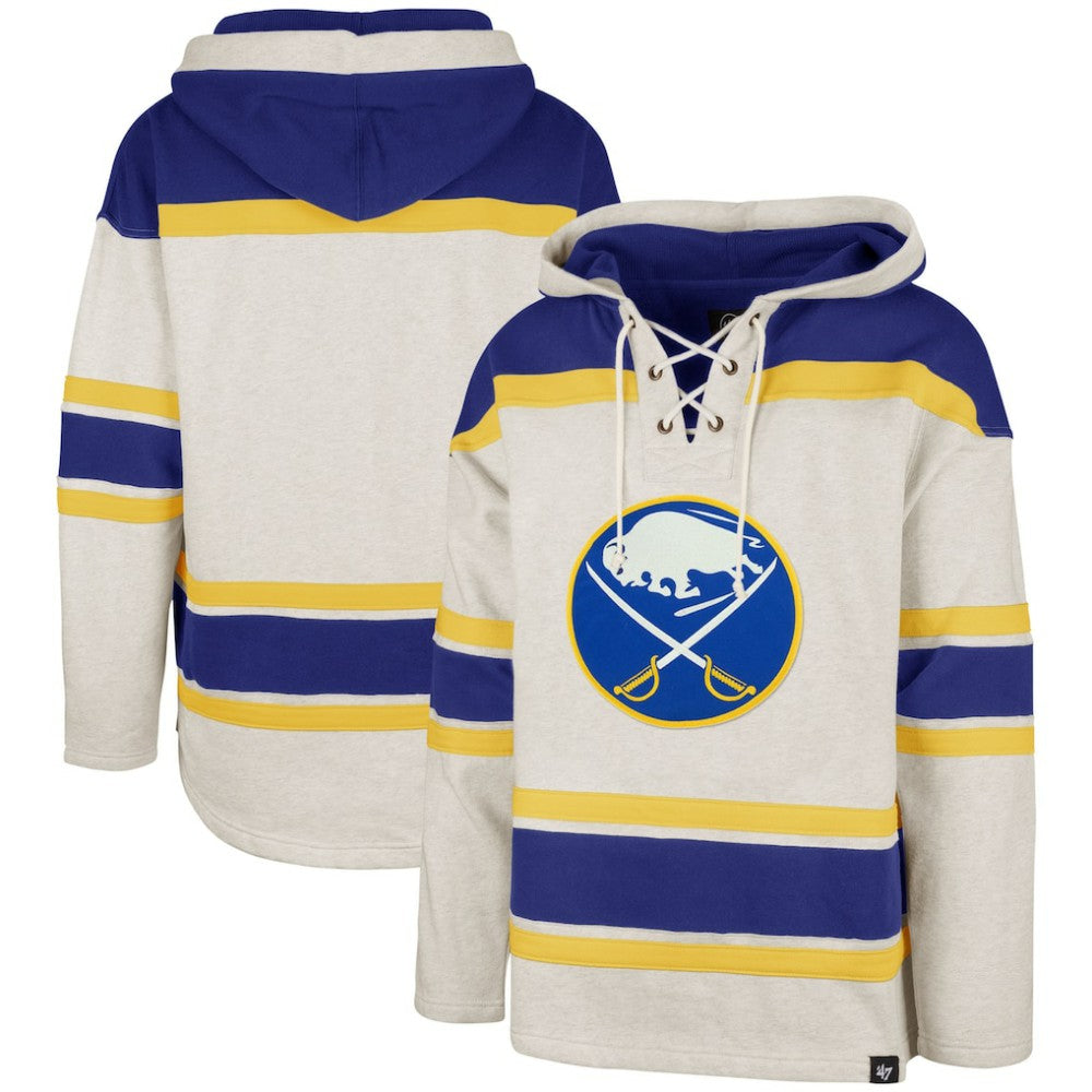 Buffalo Sabres '47 Rockaway Lacer Pullover Hoodie - Oatmeal | 47 brand sale