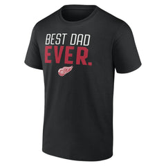 Detroit Red Wings Best Dad Ever T-Shirt - Black | NHL online