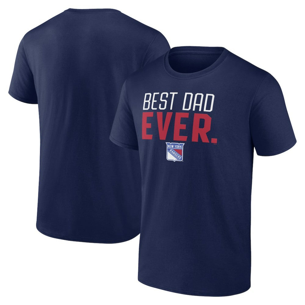 New York Rangers Best Dad Ever T-Shirt - Navy | NHL Lifestyle