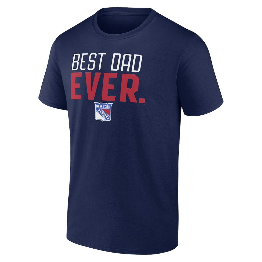New York Rangers Best Dad Ever T-Shirt - Navy | NHL Lifestyle