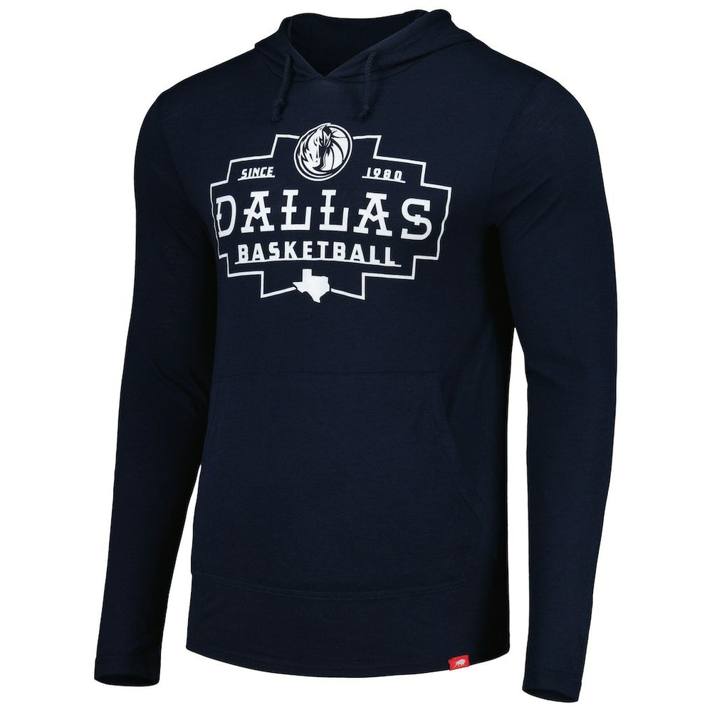 Dallas Mavericks Sportiqe Unisex Rowan Tri-Blend Long Sleeve Hoodie T-Shirt Navy