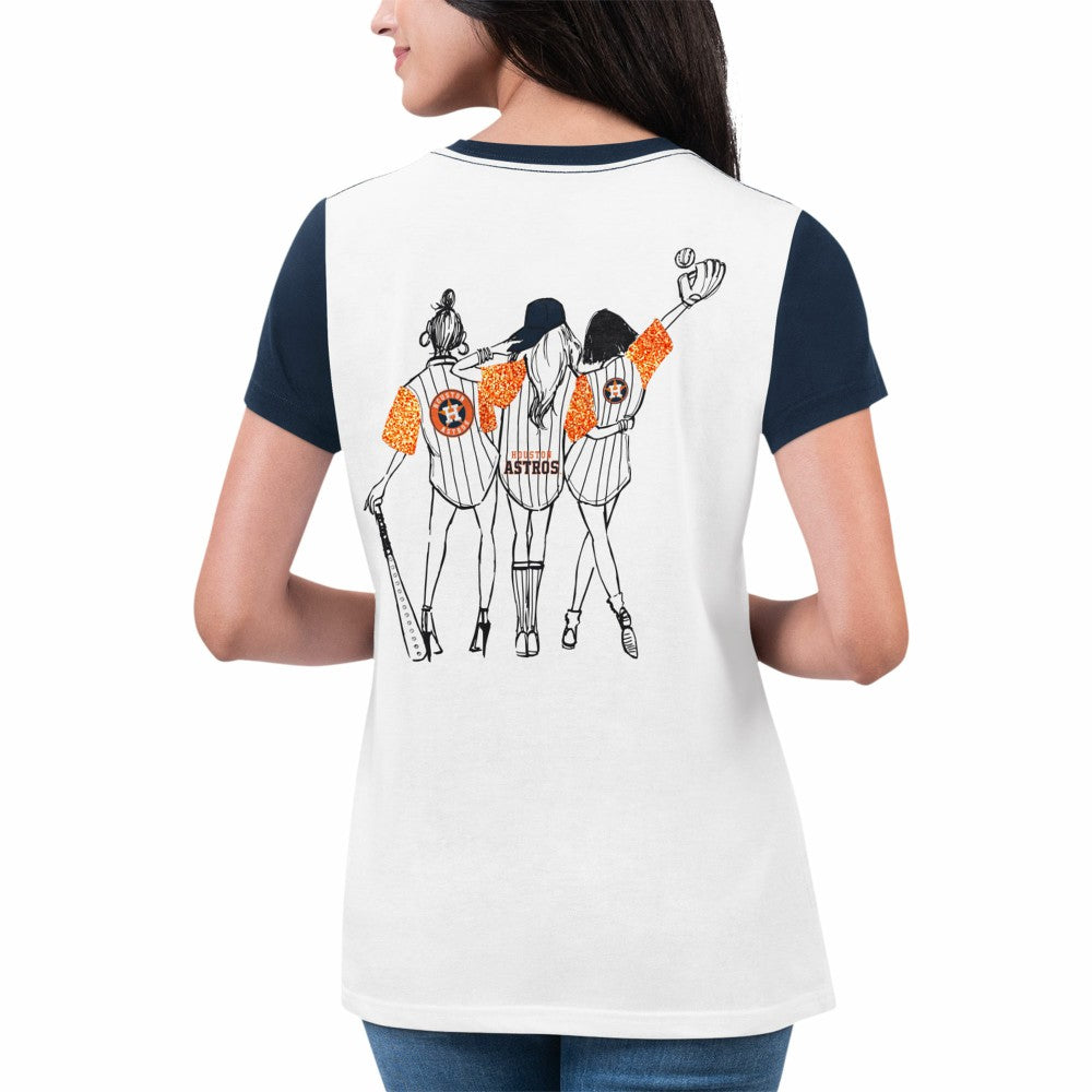 Houston Astros G-III 4Her by Carl Banks Women's Illustration Ringer T-Shirt Online