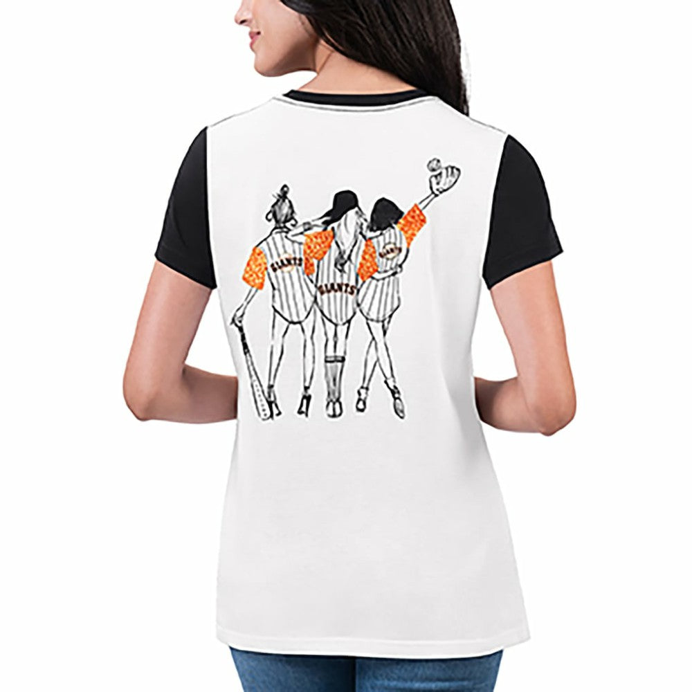 San Francisco Giants G-III 4Her by Carl Banks Women's Illustration Ringer T-Shirt Discount