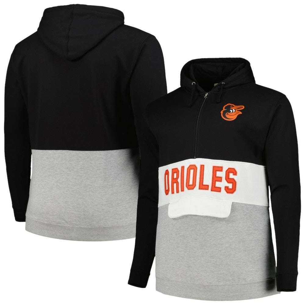 Baltimore Orioles Big & Tall Hoodie Half-Zip Sweatshirt Discount