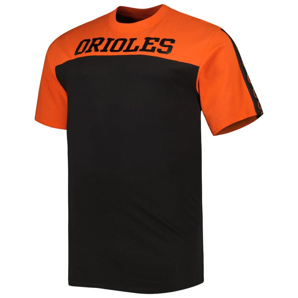 Baltimore Orioles Big & Tall Yoke Knit T-Shirt - Orange/Black Sale