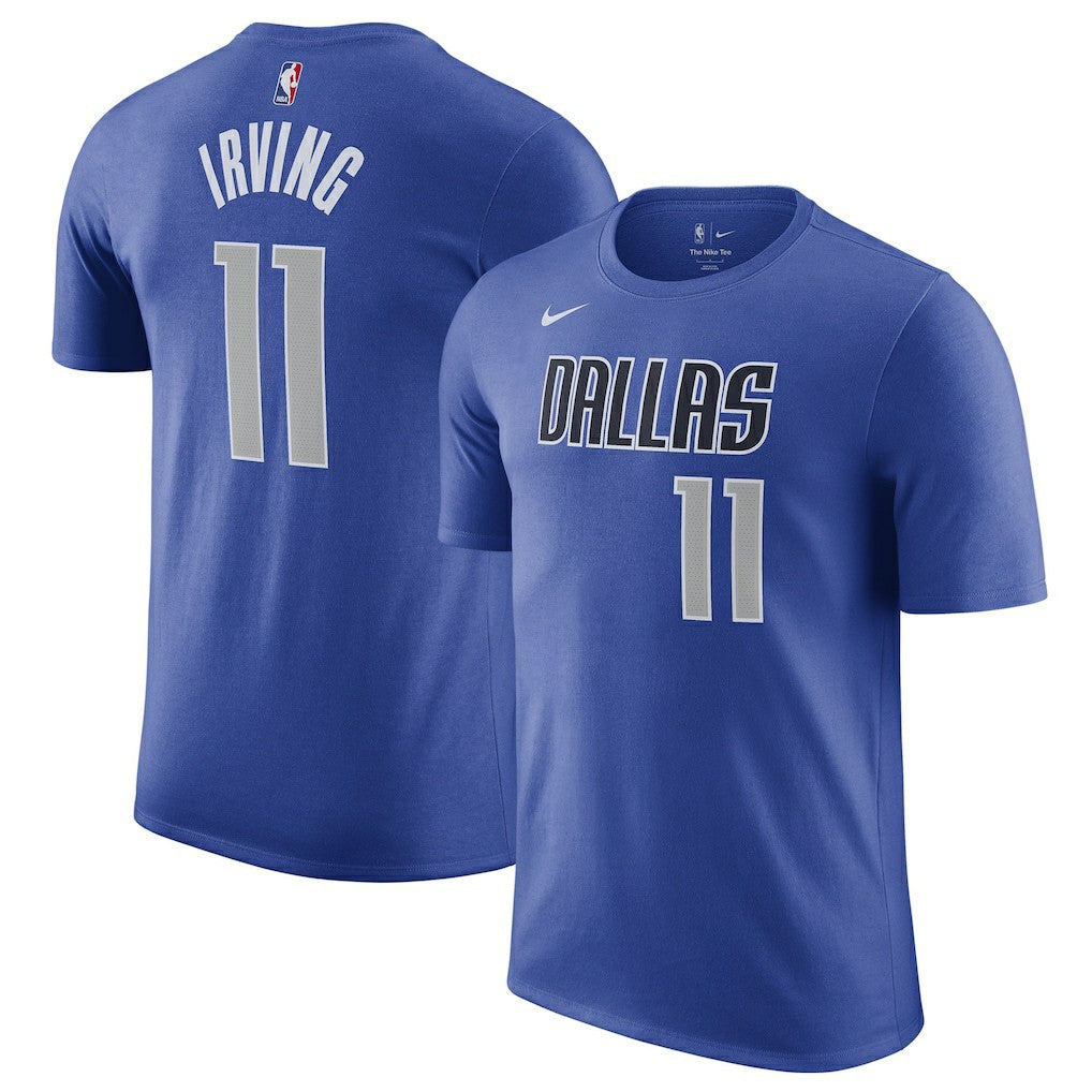 Nike Kyrie Irving Dallas Mavericks Icon Name & Number T-Shirt Blue