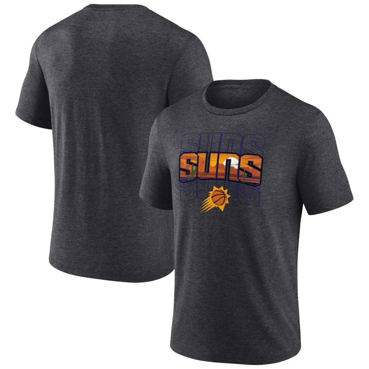 Fanatics Phoenix Suns Hometown Originals Announcer Tri-Blend T-Shirt Charcoal
