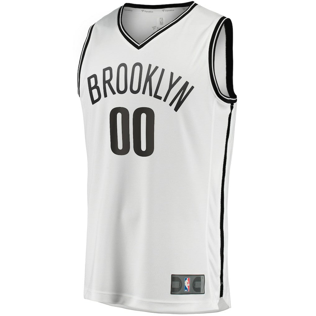 Fanatics Brooklyn Nets Youth Fast Break Replica Custom Jersey Association Edition White