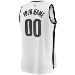 Fanatics Brooklyn Nets Youth Fast Break Replica Custom Jersey Association Edition White