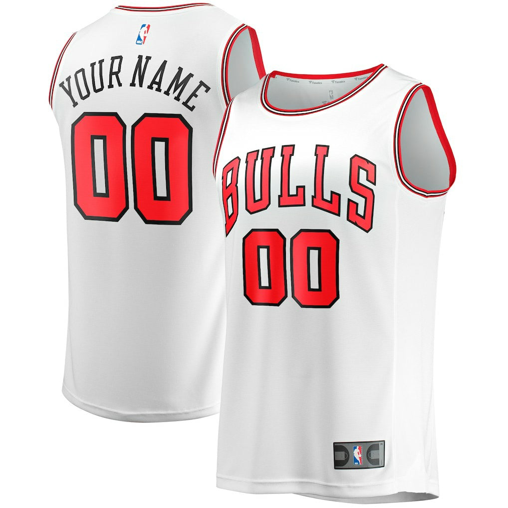 Fanatics Chicago Bulls Youth Fast Break Replica Custom Jersey Association Editi- White