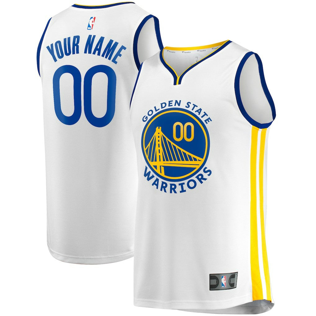 Fanatics Golden State Warriors Youth Fast Break Replica Custom Jersey Association Editi- White